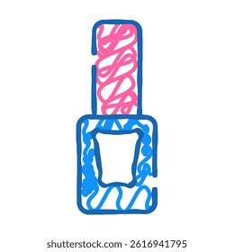 nail polish doodle icon sketch vector. nail polish sign. isolated symbol illustration