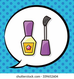 Nail Polish doodle, speech bubble