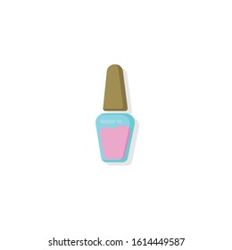 nail polish flat icon on white background
