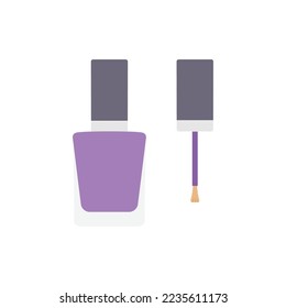 Ilustración plana de Nail Poland. Limpiar elemento de diseño de iconos en fondo blanco aislado