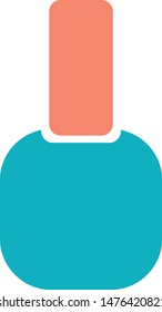 Nail polish flowing from the bottle