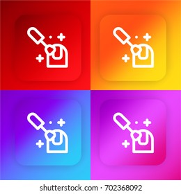 Nail polish four color gradient app icon set