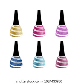 Nail polish with glitter effect