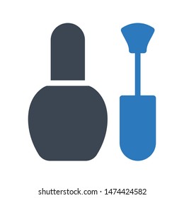nail polish glyph colour vector icon
