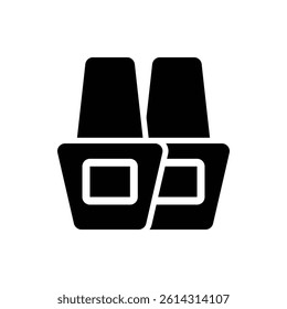 Nail Polish Glyph Icon. Nail Polish Icon