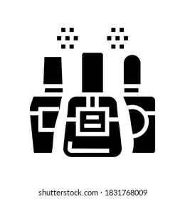 vector de icono de esmalte de uñas. signo de esmalte de uñas. símbolo de contorno aislado ilustración negra