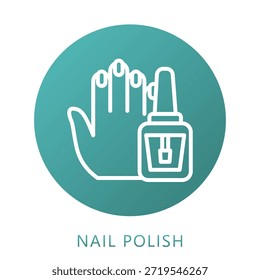 Relleno De Gradiente Polaco De Uñas, Mini Icono De Ilustración Relacionado Con El Cuidado Personal, Tienda De Belleza, Cuidado Corporal Y Más. Uso Para El Concepto Moderno, Ui, Web Ux Y Desarrollo De App.