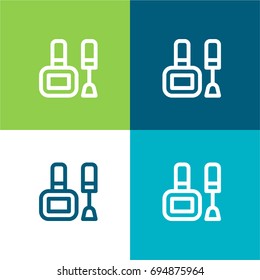 Nail polish green and blue material color minimal icon or logo design