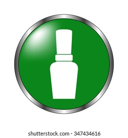 Nail Polish - green vector icon