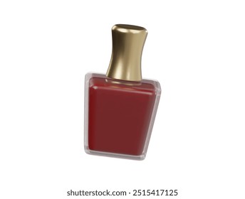 Icono de esmalte de uñas Ilustración de render 3d