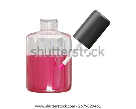Nail polish icon 3d render illustration