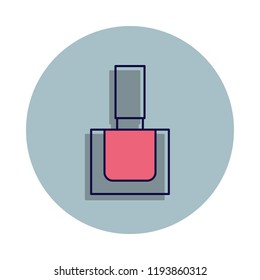 nail polish icon in badge style. One of web collection icon can be used for UI, UX