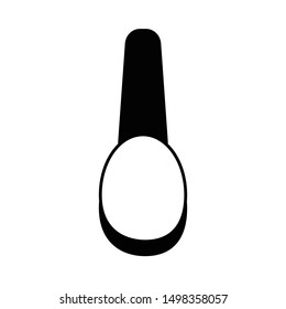 Nail polish icon with black cap and transparent body.