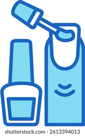 Nail Polish Icon Blue Vector Illustration