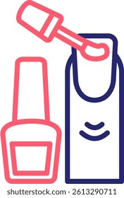 Nail Polish Icon Color Vector Illustration