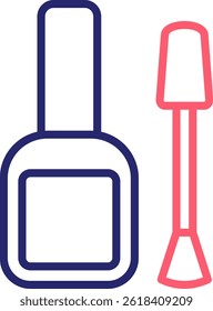 Nail Polish Icon Color Vector Illustration