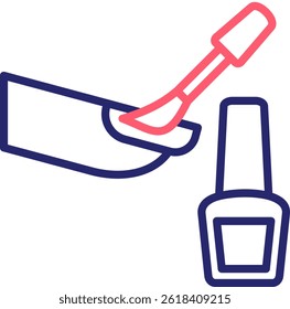 Nail Polish Icon Color Vector Illustration