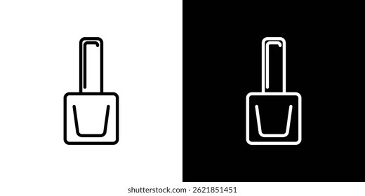 Nail polish icon concept stroke on white background