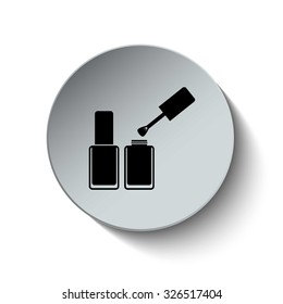 Nail polish icon. Cosmetic icon. Vector Illustration. EPS10