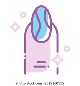 Nail polish icon design in four variation color