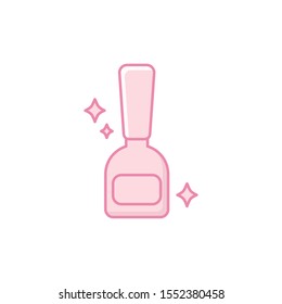 nail polish icon design, Make up beauty cosmetic fashion style glamour skin and facial care theme Vector illustration