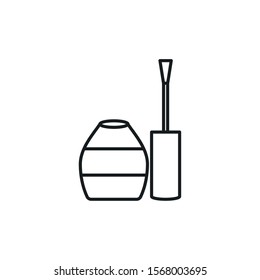nail polish icon design, Make up beauty cosmetic fashion style glamour skin and facial care theme Vector illustration