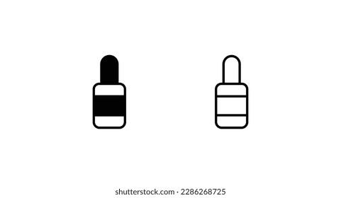 Nail Polish icon design with white background stock illustration