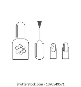 nail polish icon. Element of beauty salon for mobile concept and web apps icon. Outline, thin line icon for website design and development, app development
