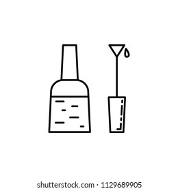 nail polish icon. Element of make up and cosmetics icon for mobile concept and web apps. Outline dusk style nail polish icon can be used for web and mobile
