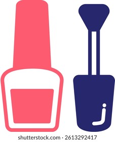 Nail Polish Icon Fill Vector Illustration