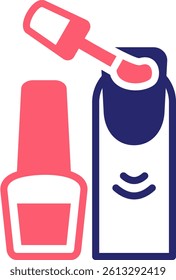 Nail Polish Icon Fill Vector Illustration