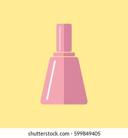 Nail polish icon, flat design
