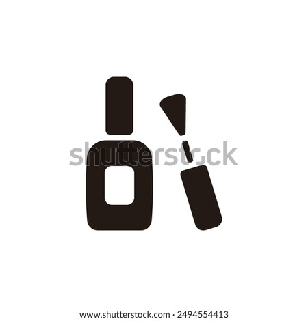 Nail polish icon. Flat silhouette version.