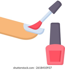 Nail Polish Icon Flat Vector Illustration