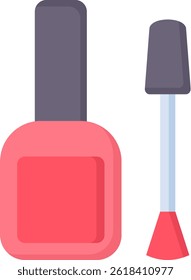 Nail Polish Icon Flat Vector Illustration