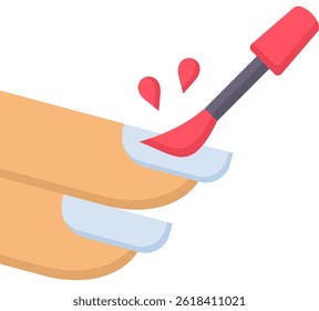 Nail Polish Icon Flat Vector Illustration