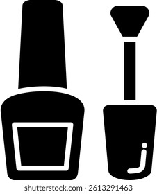 Nail Polish Icon Glyph Vector Illustration