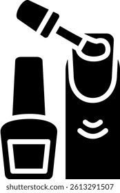 Nail Polish Icon Glyph Vector Illustration