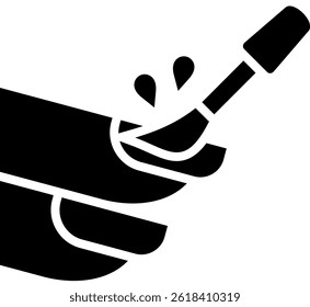 Nail Polish Icon Glyph Vector Illustration