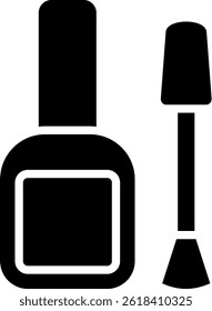 Nail Polish Icon Glyph Vector Illustration