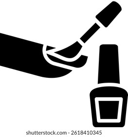 Nail Polish Icon Glyph Vector Illustration