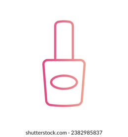Icono de Nail Polaco aislamiento de fondo blanco ilustración de material vectorial