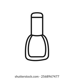 Nail polish icon Isolated flat vector in outline