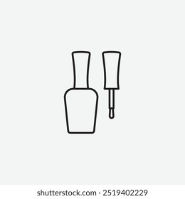 Icono de esmalte de uñas aislado sobre fondo blanco