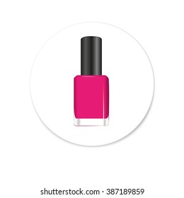 Nail polish icon isolated on a white background