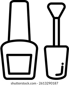 Nail Polish Icon Line Vector Illustration
