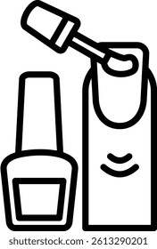Nail Polish Icon Line Vector Illustration