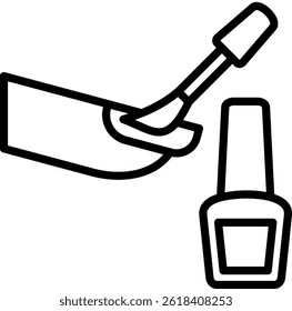 Nail Polish Icon Line Vector Illustration
