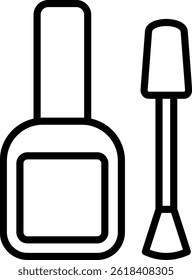 Nail Polish Icon Line Vector Illustration
