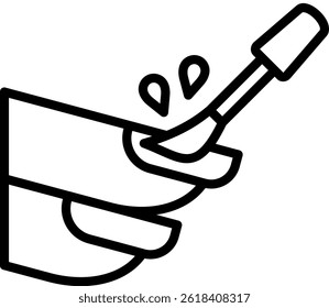 Nail Polish Icon Line Vector Illustration
